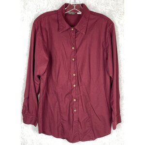 Vintage Willowbend Medium Long Sleeve Maroon Button Down Shirt